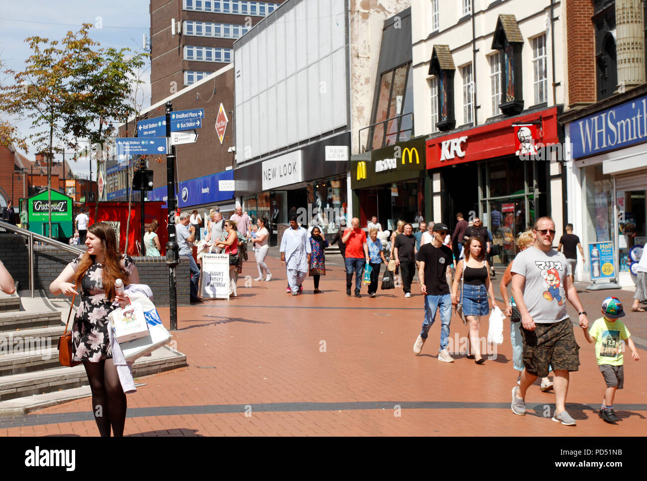 WALSALL TOWN CENTER Stockfoto