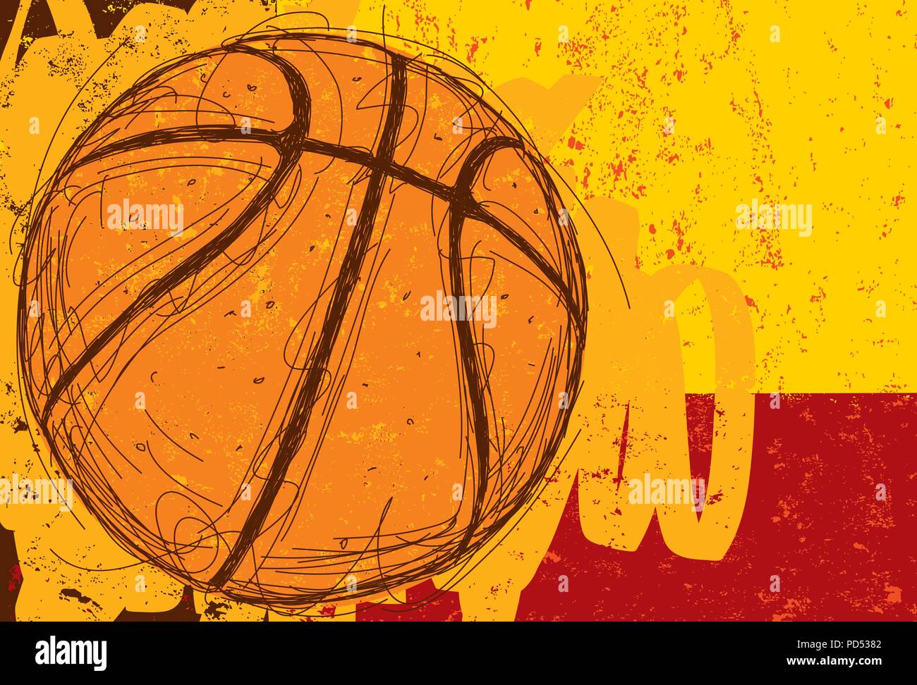 Sketchy Basketball Hintergrund Stock Vektor