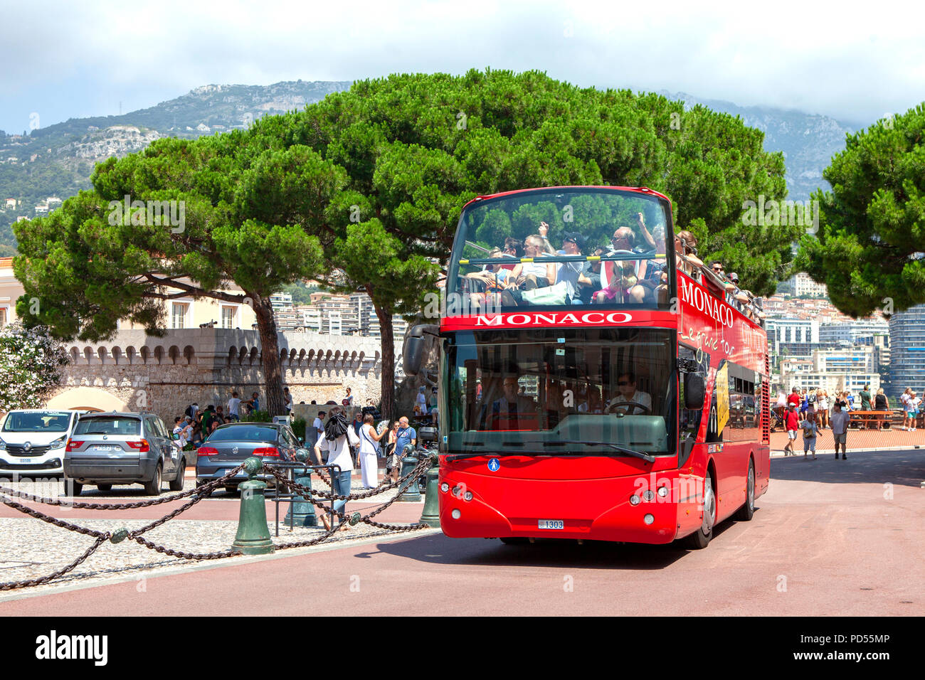 Monaco Le Grand Tour Hop on-Hop off-Bus in Monaco Stockfoto