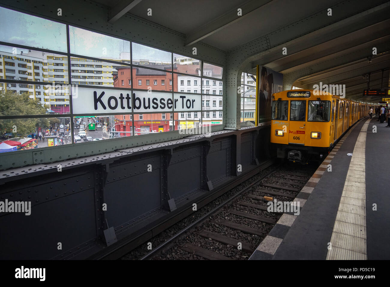 Berlin Kreuzberg, U-Bahnhof Kottbusser Tor Stockfoto