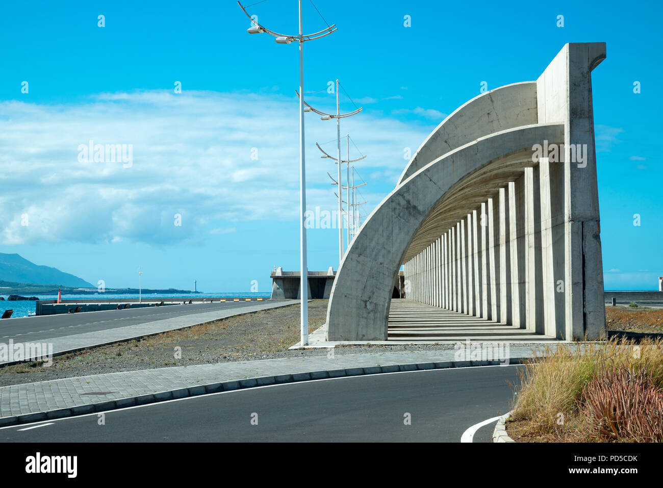 Hafen von Tazacorte, La Palma, Provinz Santa Cruz de Tenerife, Kanarische Inseln, Spanien Stockfoto