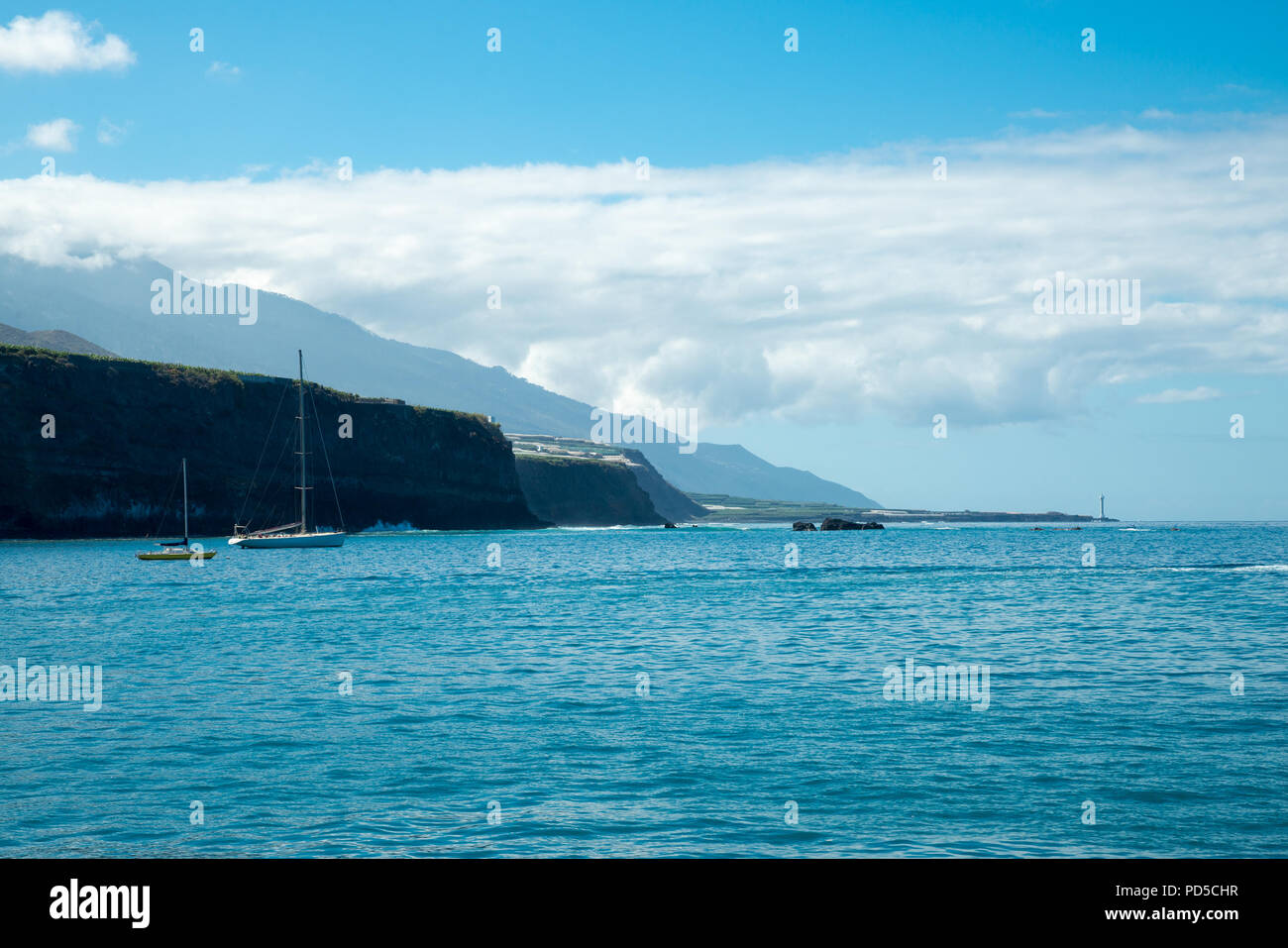 Hafen von Tazacorte, La Palma, Provinz Santa Cruz de Tenerife, Kanarische Inseln, Spanien Stockfoto