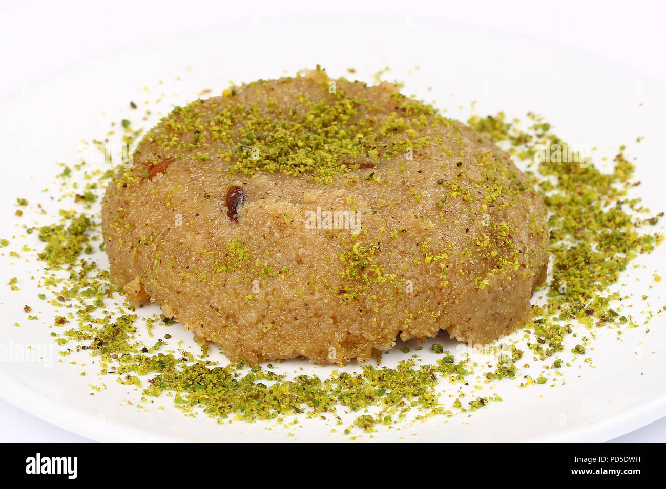 Traditionelle türkische Grieß halva - irmik helvasi Stockfoto