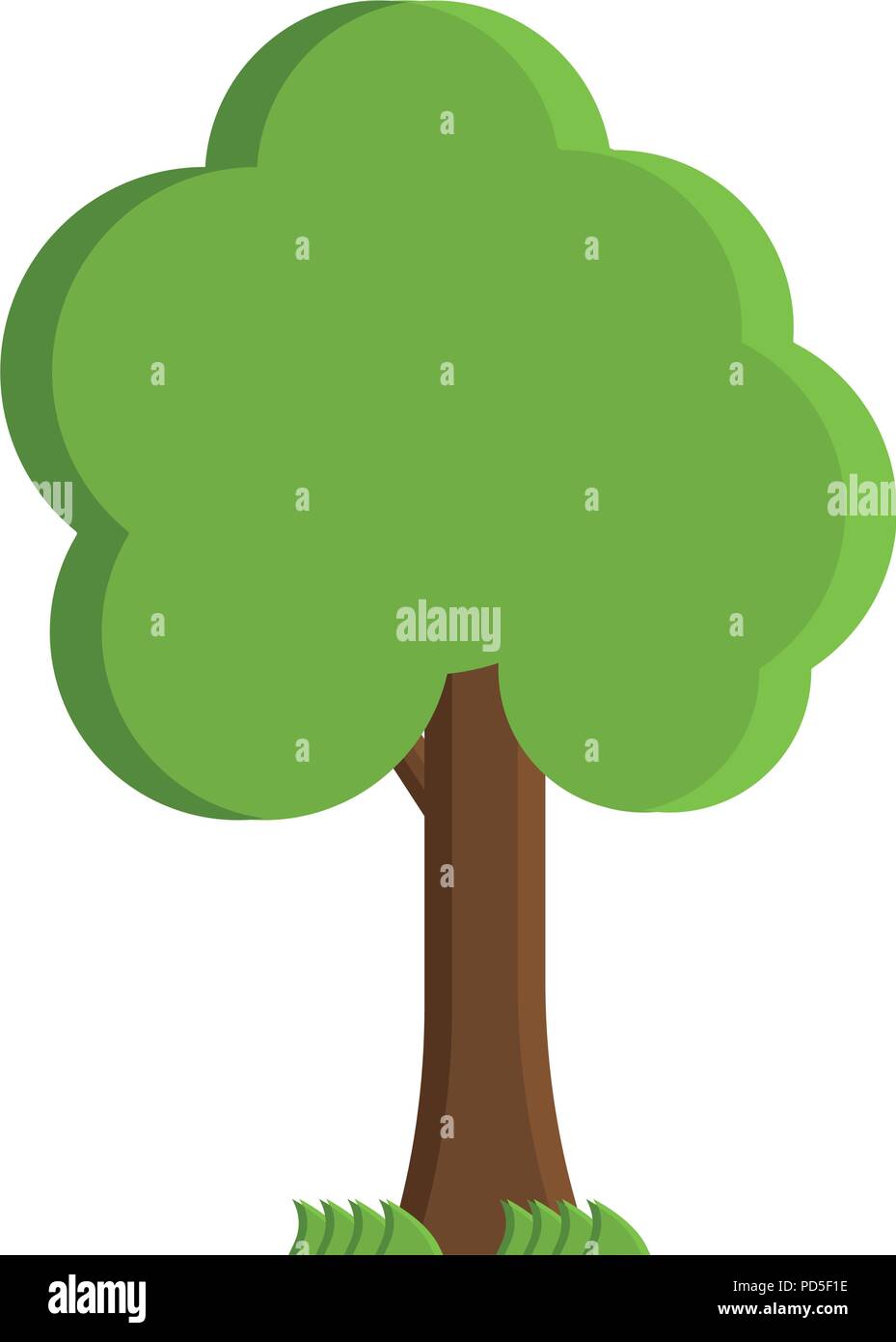 Flache Baum Symbol auf weißem Hintergrund Stock Vektor