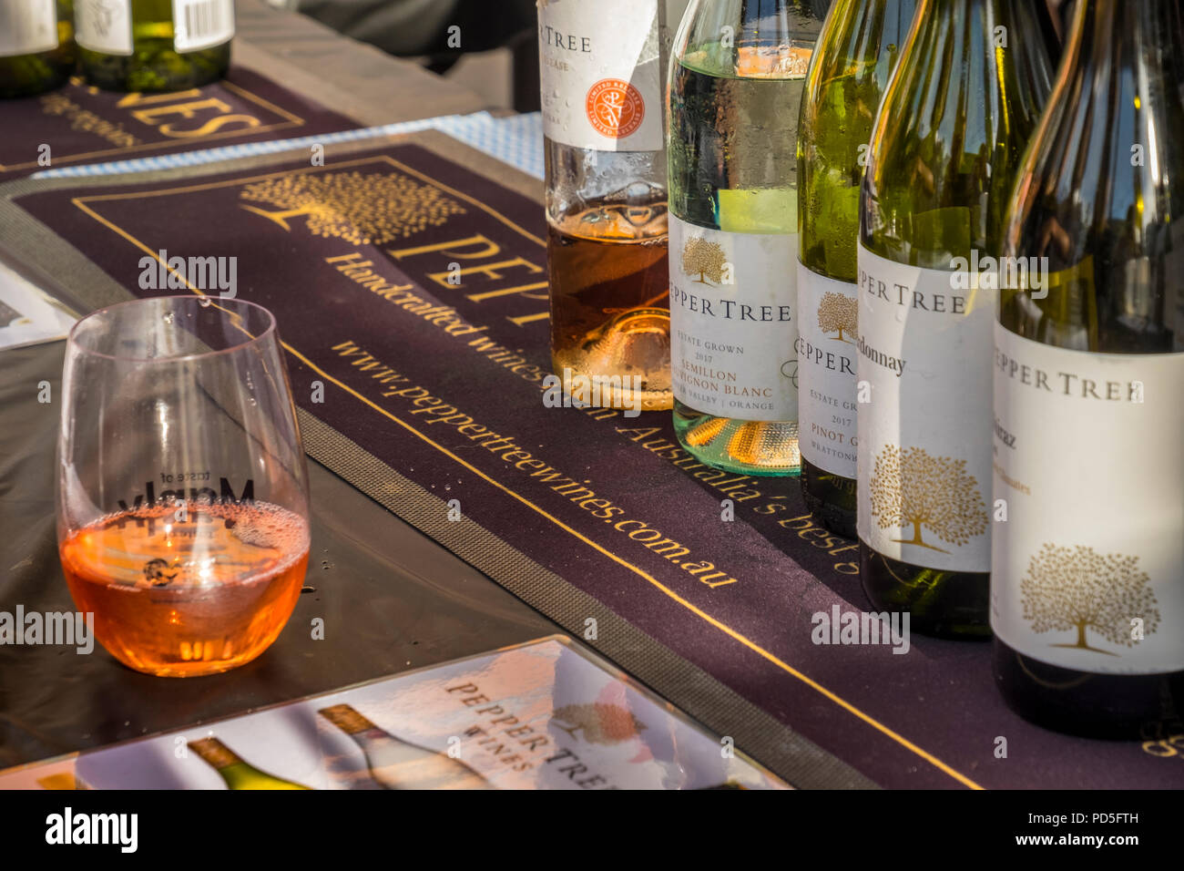 Manly Essen, Wein und und Nachhaltigkeit Festival (Geschmack von Manly), Northern Beaches, Sydney, NSW, Australien Stockfoto