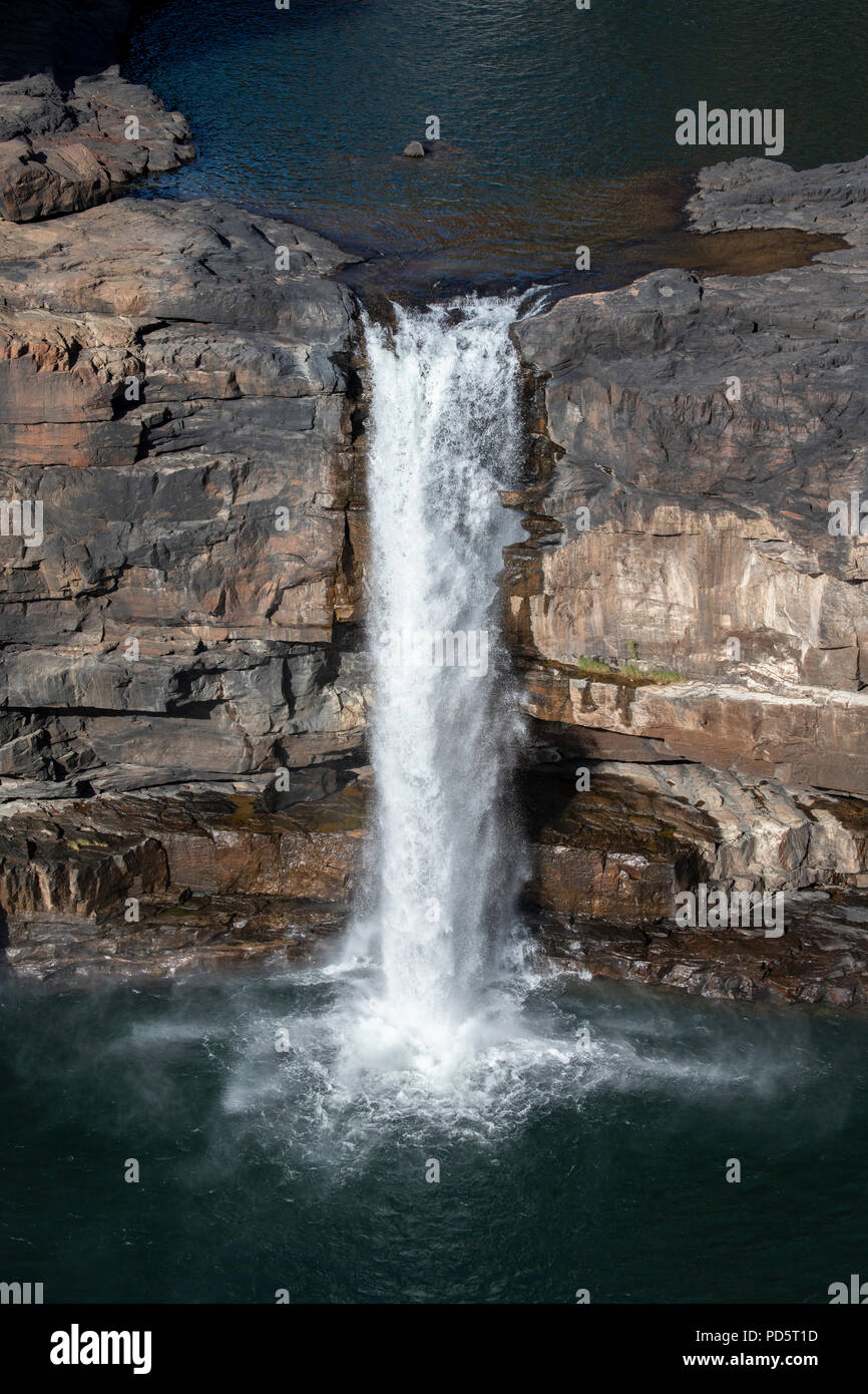 Australien, Westaustralien, Kimberley, Hunter River Region, Mitchell River National Park, Detail der Mitchell Fallen aus Punamii-Unpuu Trail übersehen. Stockfoto