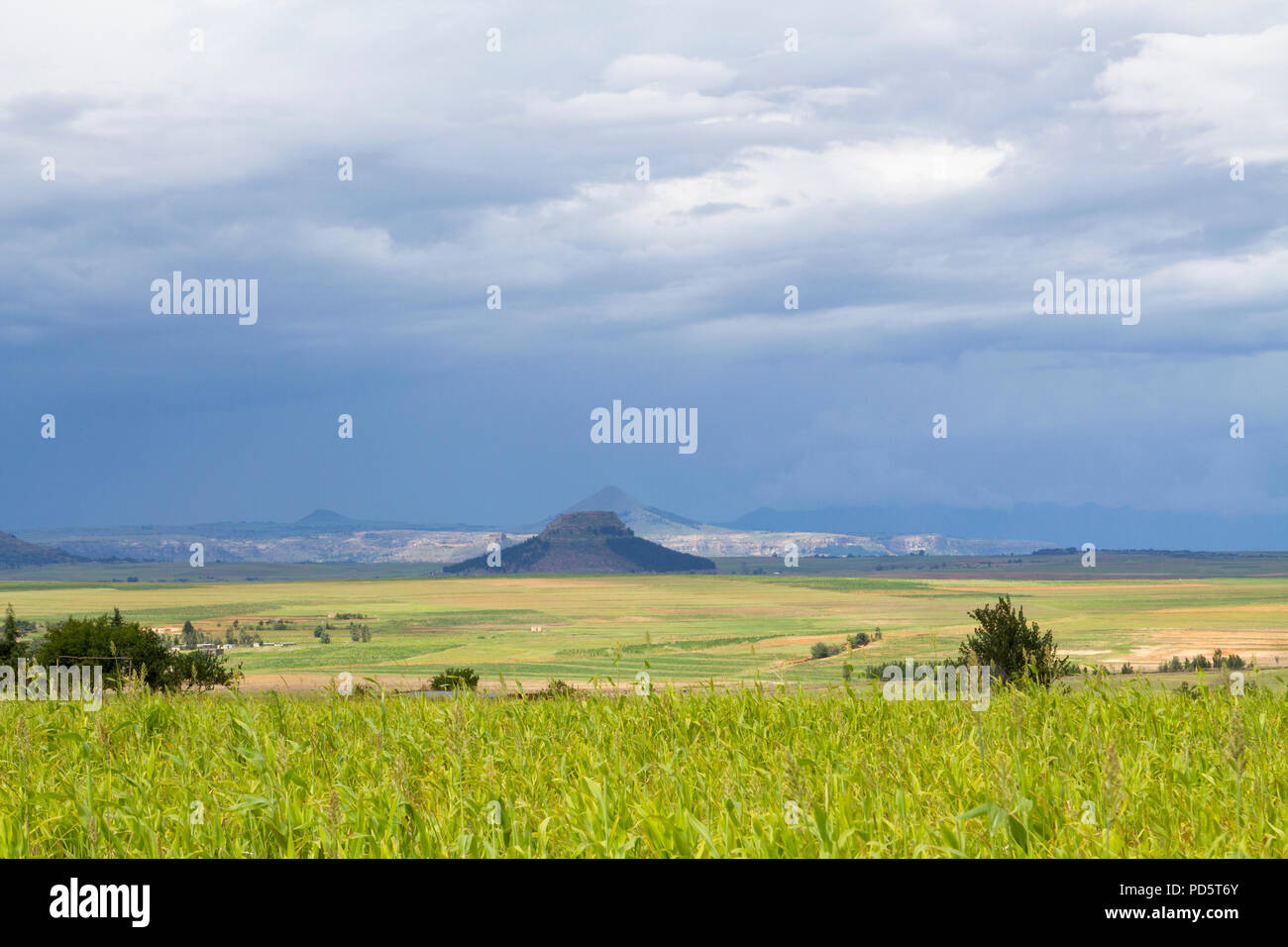 Landschaft in Lesotho Stockfoto