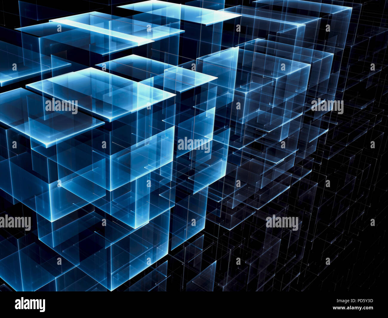 Abstrakte Würfel Hintergrund - digital erzeugte Bild Stockfoto