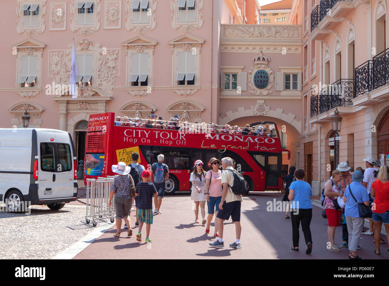 Monaco Le Grand Tour Hop on-Hop off-Bus in Monaco Stockfoto