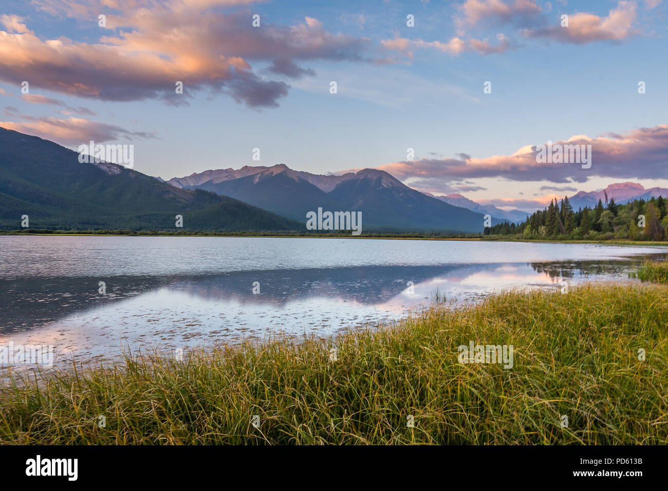 Vermilion Lakes Sunrise Stockfoto