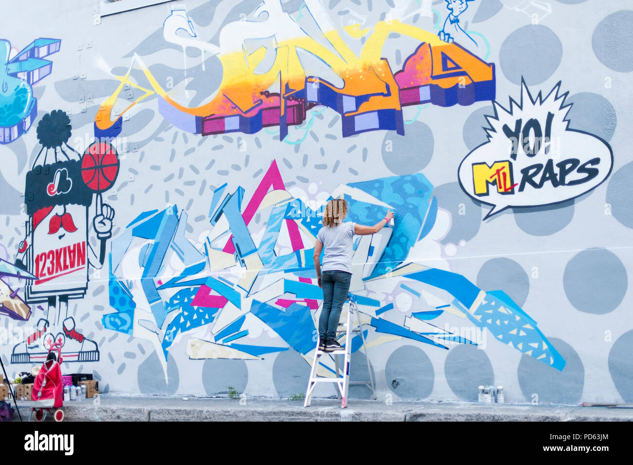 Unter Druck - Graffiti Festival in Montreal Stockfoto