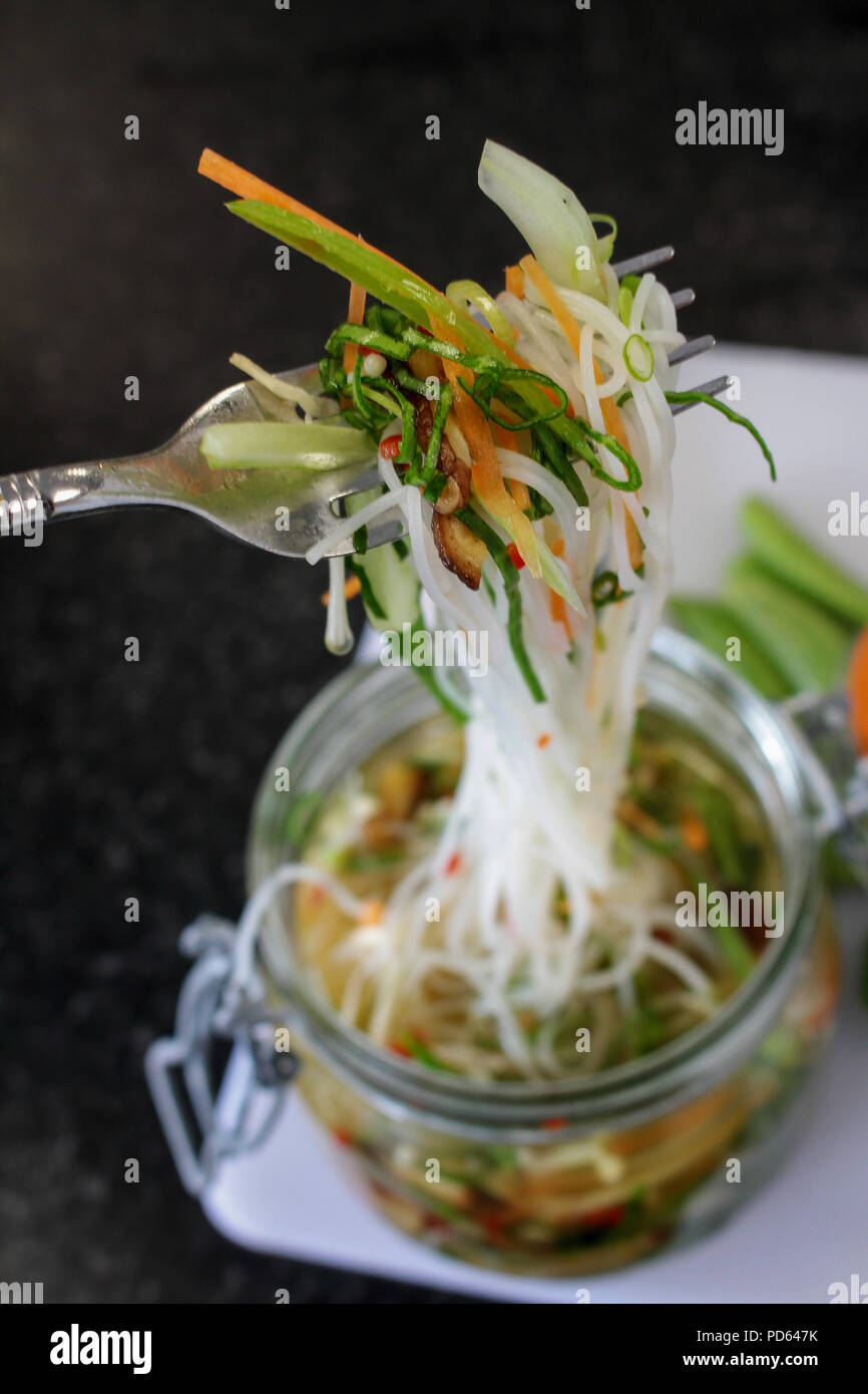 Chinesische Nudeln Suppe Suppe Stockfoto