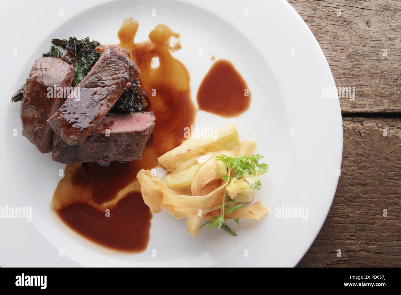 Vergoldete wild Essen Stockfoto