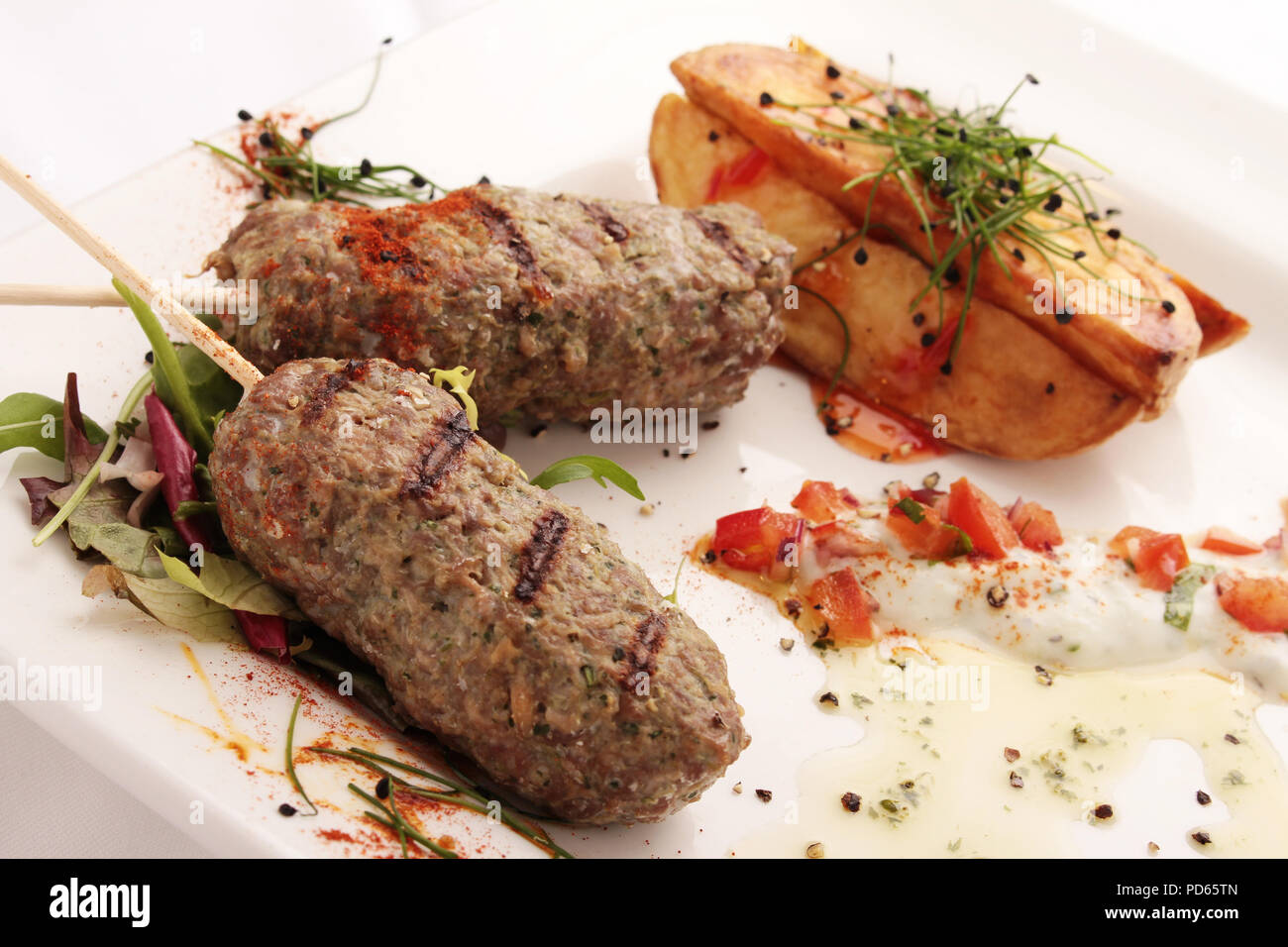 Lamm Kebab Vorspeise Stockfoto