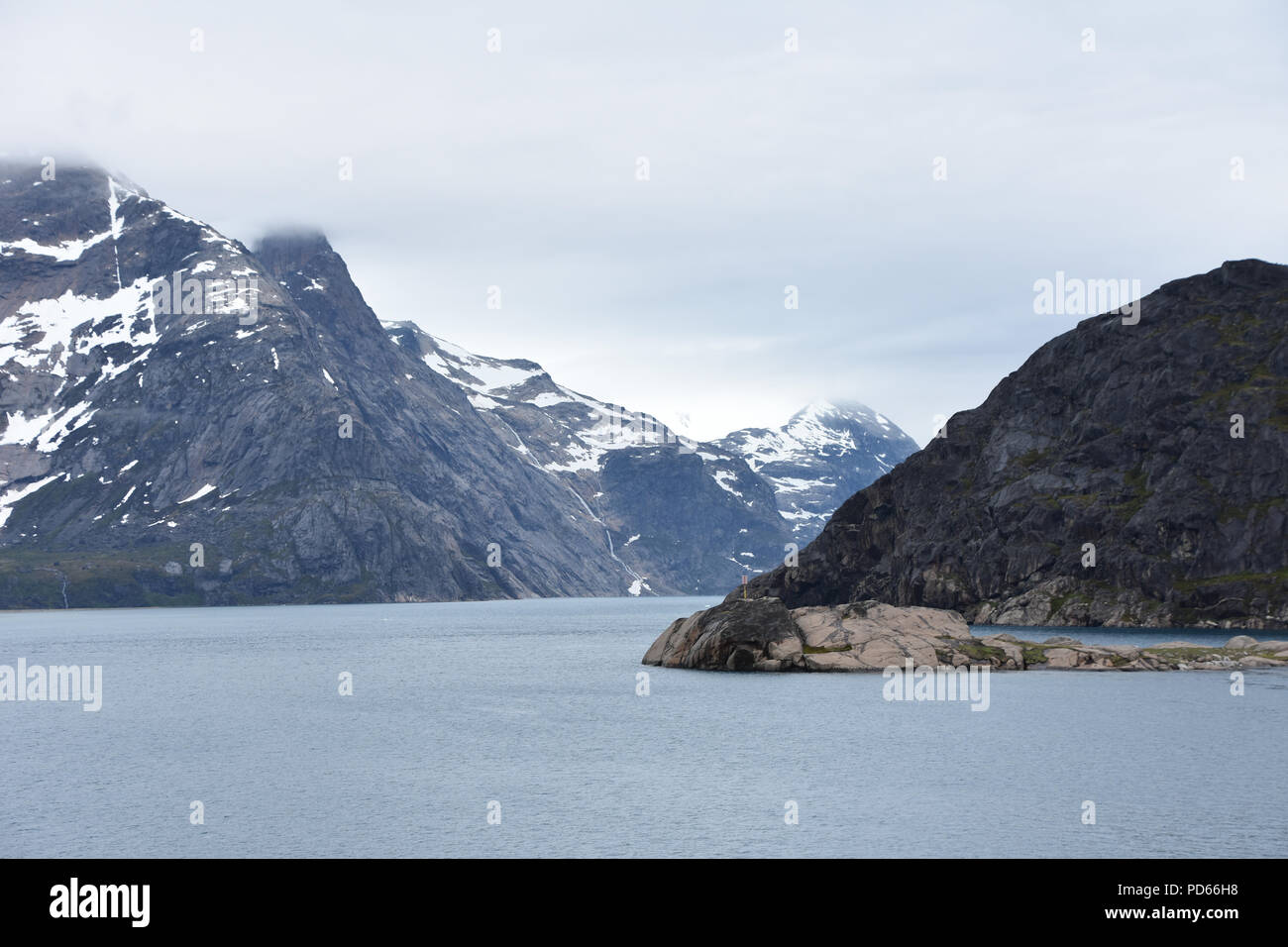 Fürst Christian Sound, Grönland. Juli, 2018 Stockfoto