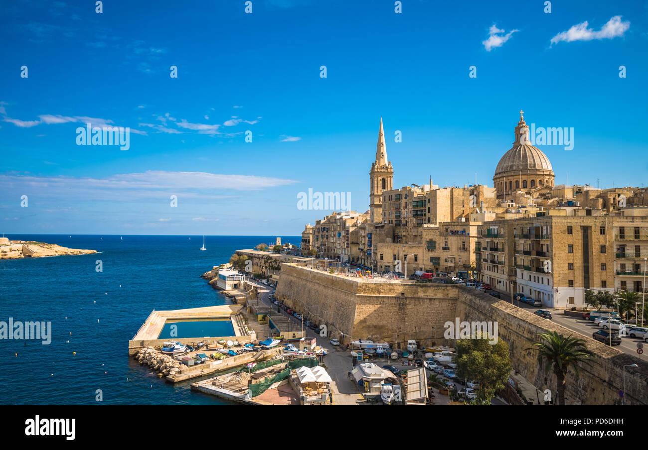 Blick von Valletta, der Hauptstadt von Malta Stockfoto