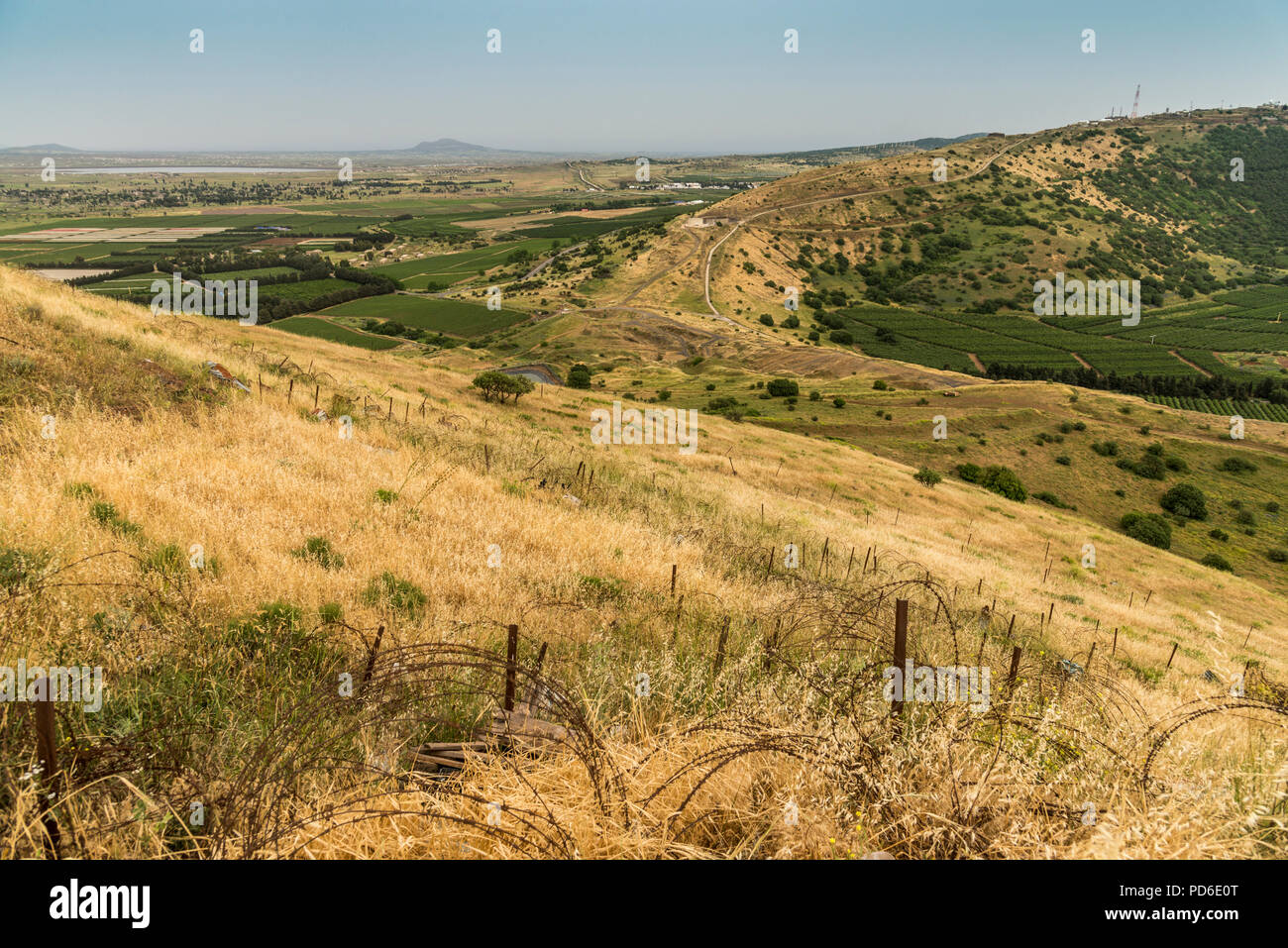 Die Israel Syrien Grenze Stockfoto