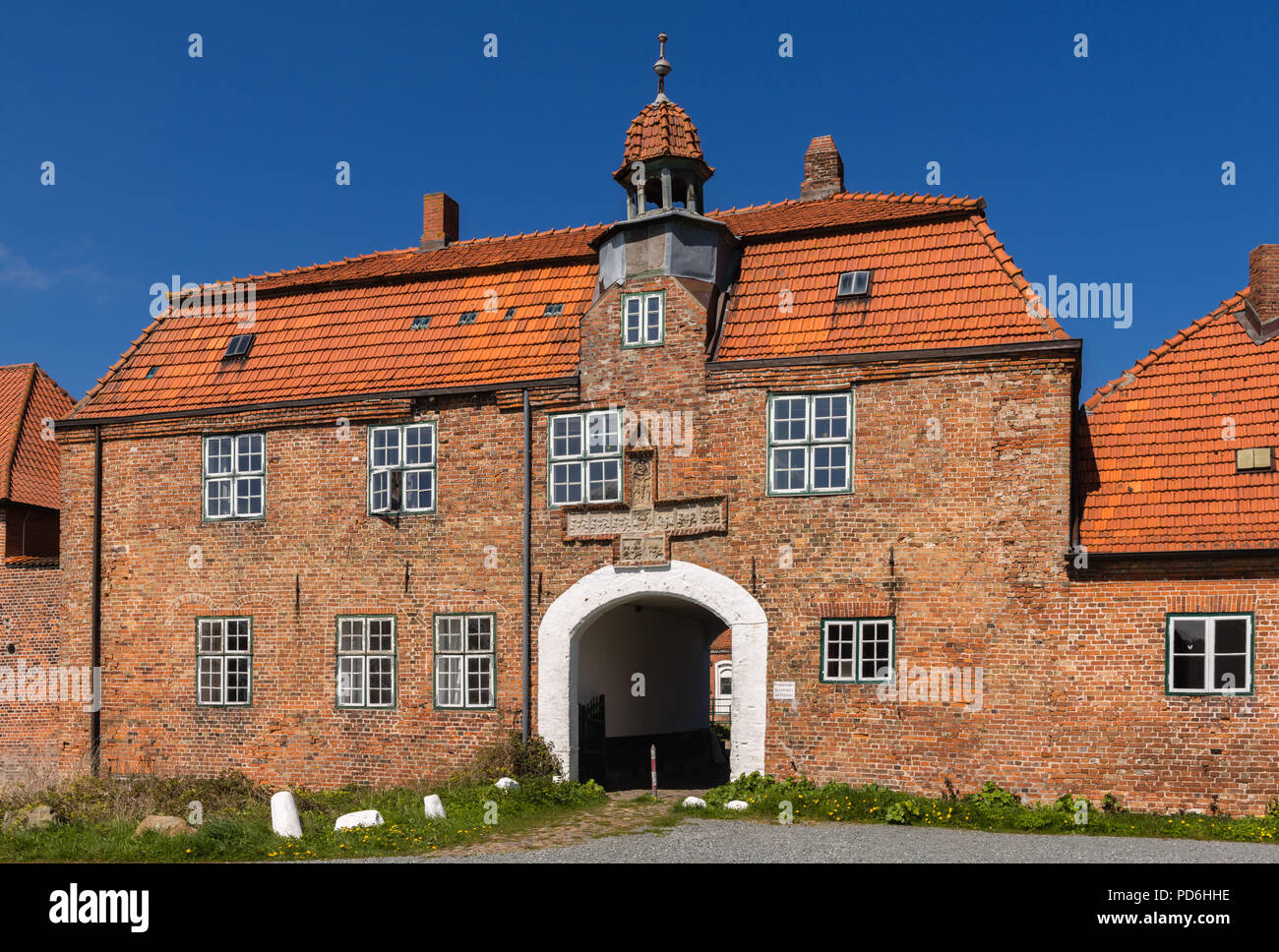 Torhaus, Herrenhaus Ludwigsburg Waabs Schwansen, Landschaft, Schleswig-Holstein, Deutschland, Europa Stockfoto