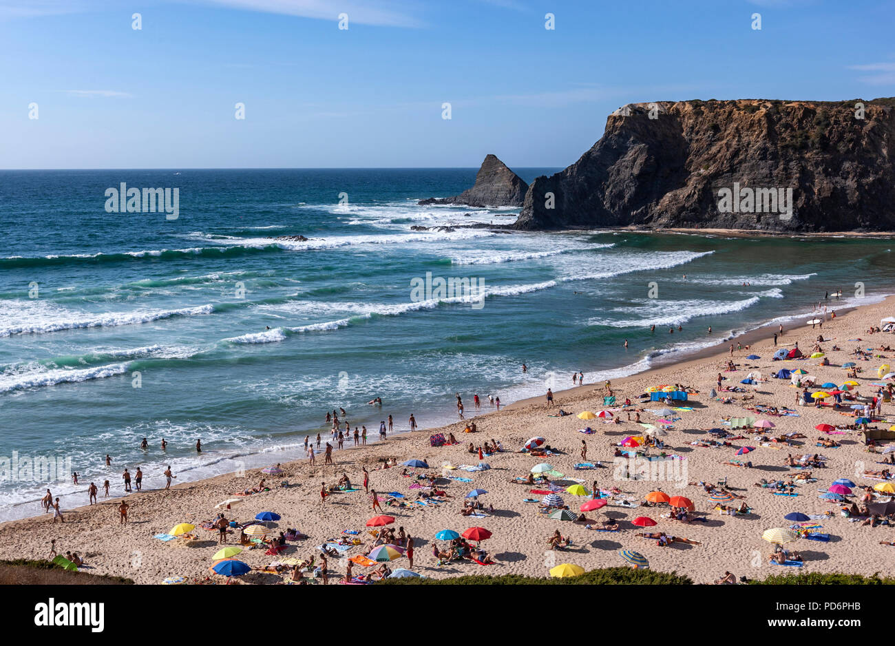 Praia de Odeceixe Mar, Aljezur, Algarve, Portugal. Stockfoto