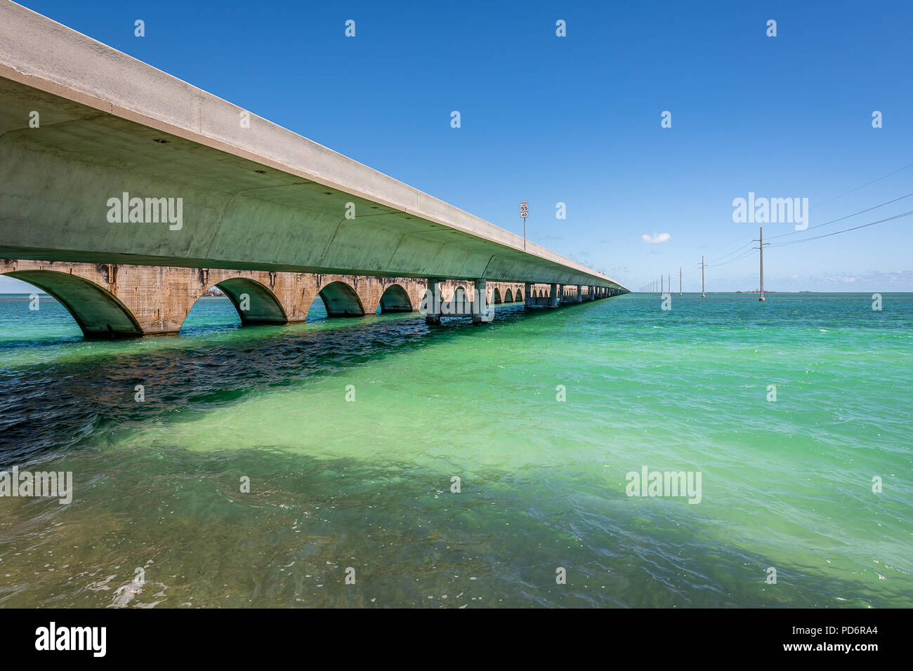 Der Overseas Highway Stockfoto