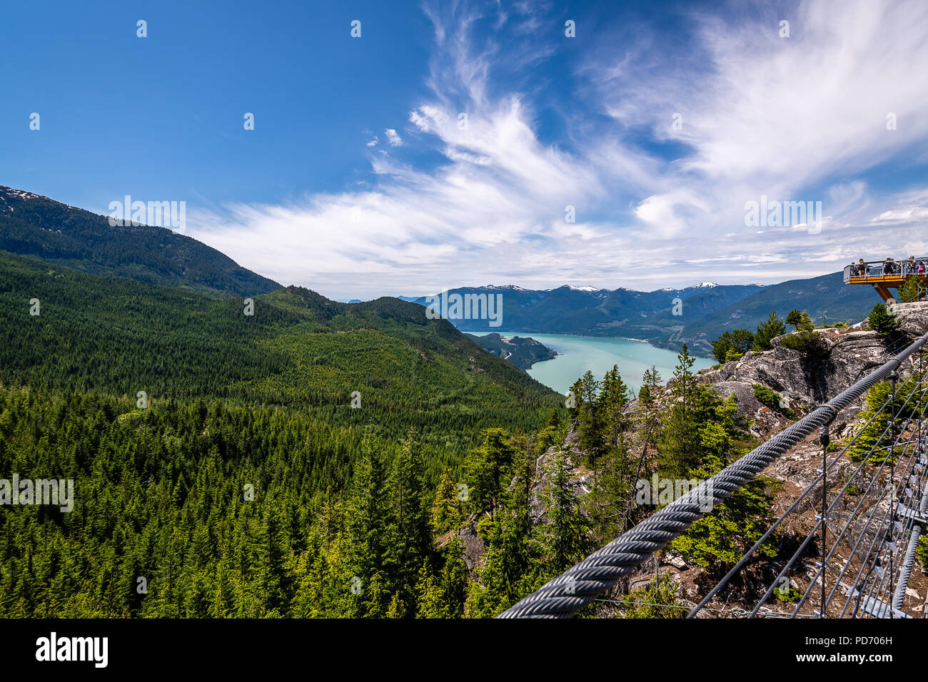 Meer Himmel Gondel Gipfel Stockfoto