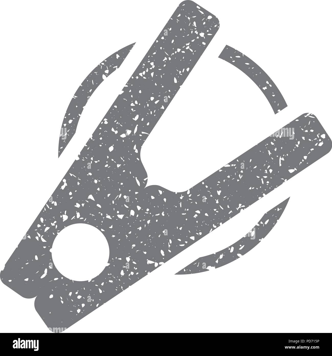 Grunge Symbol - Wäscheklammer Stock Vektor