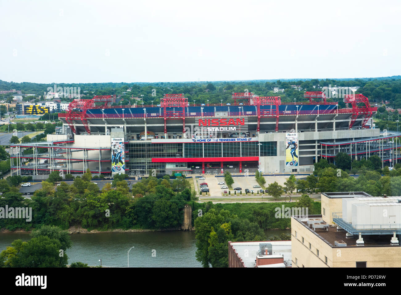 Nissan Stadion in Nashville, Tennessee, USA, ist das Zuhause der Tennessee Titans NFL Football Team. Stockfoto