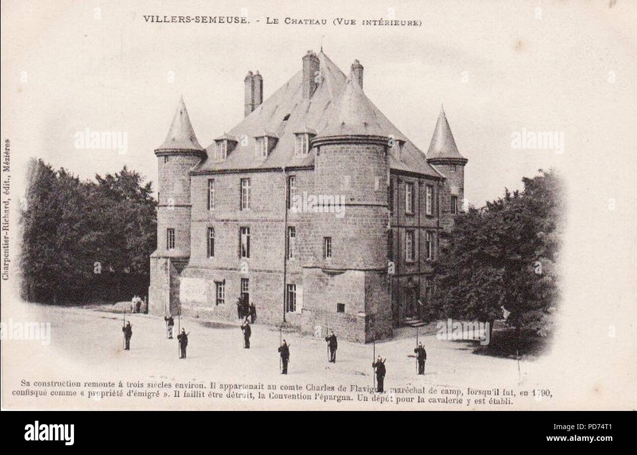 Ancien Château de Villers-Semeuse. Stockfoto