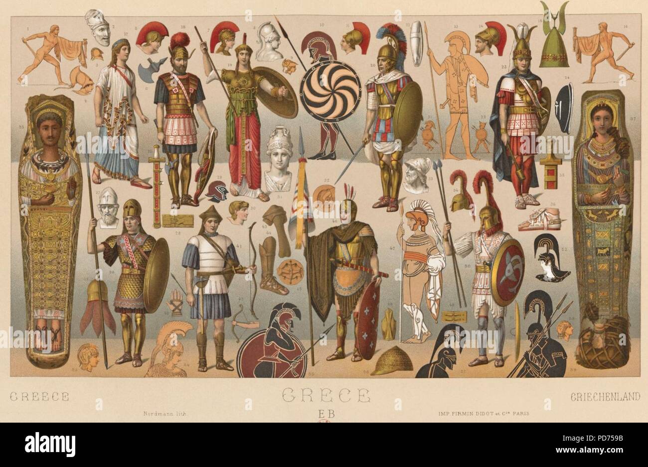 Antike griechische Rüstung. Stockfoto