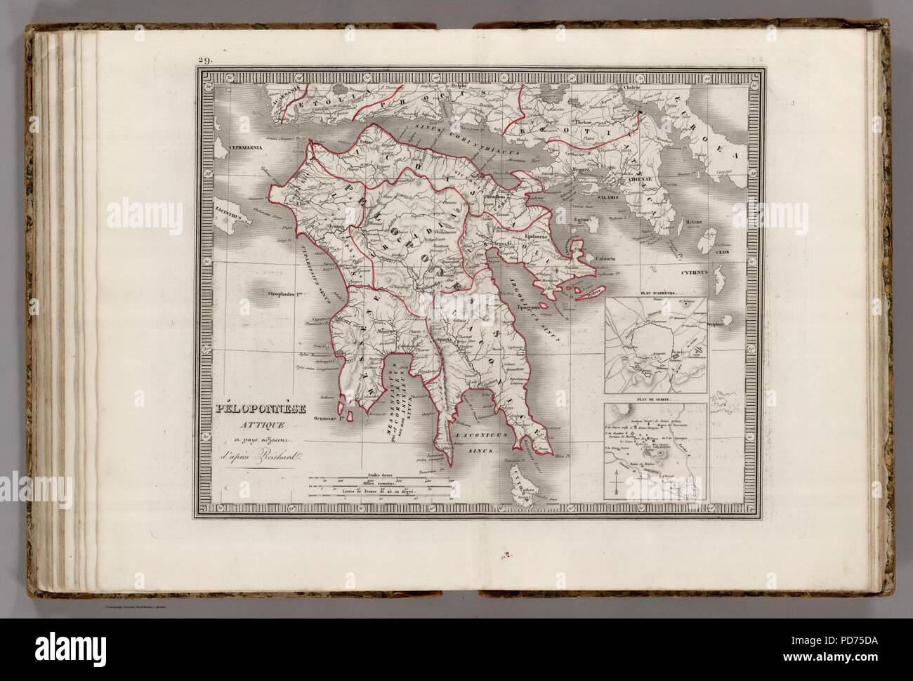 Antike Sparta 1839. Stockfoto