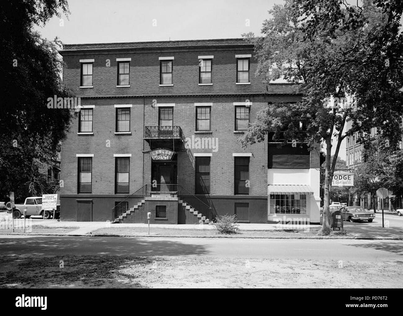 Anderson-Leslie House, 4 West Oglethorpe Street, Savannah, Chatham County, GA. Stockfoto