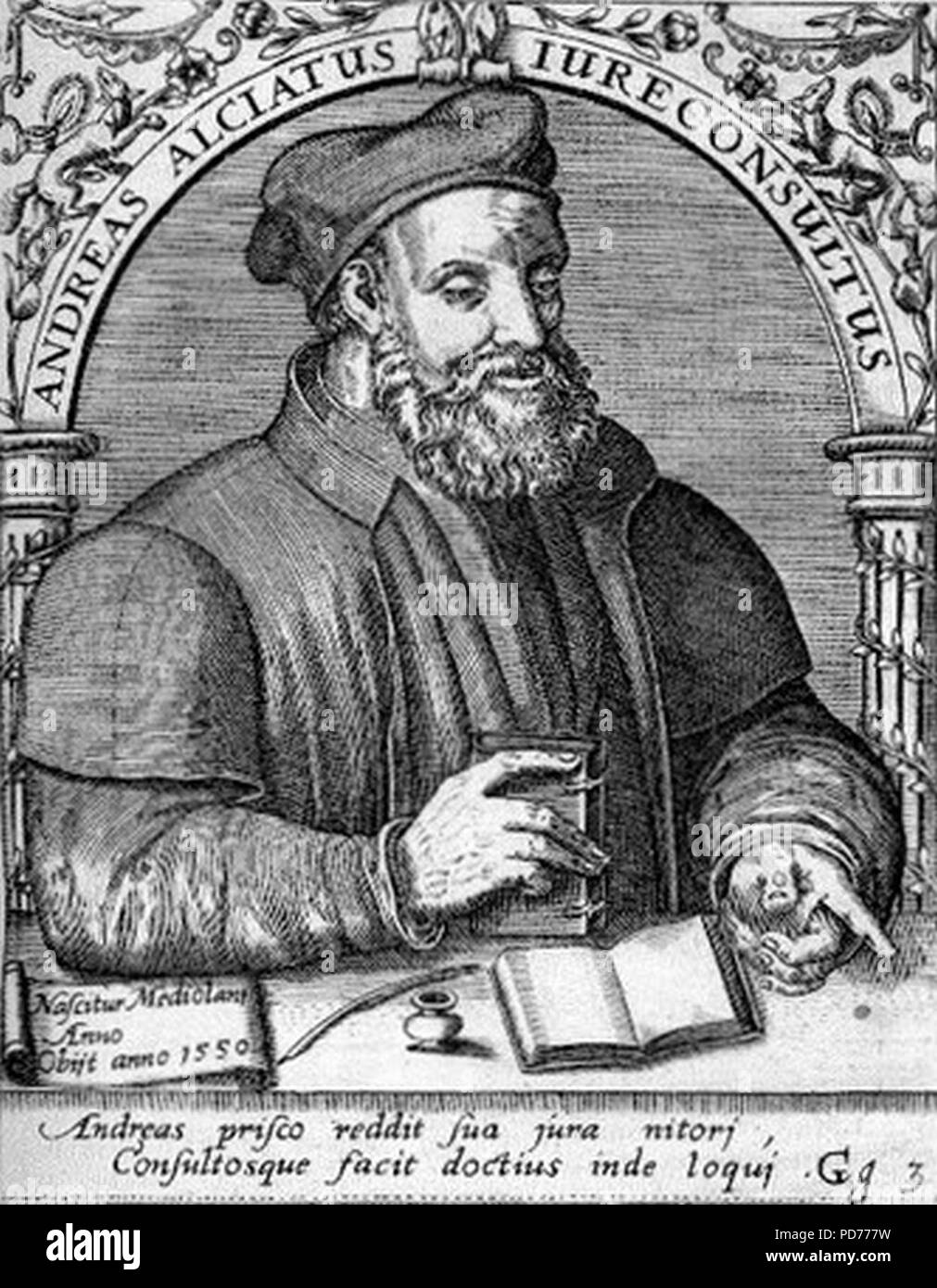 Andrea Alciato (1492-1550). Stockfoto