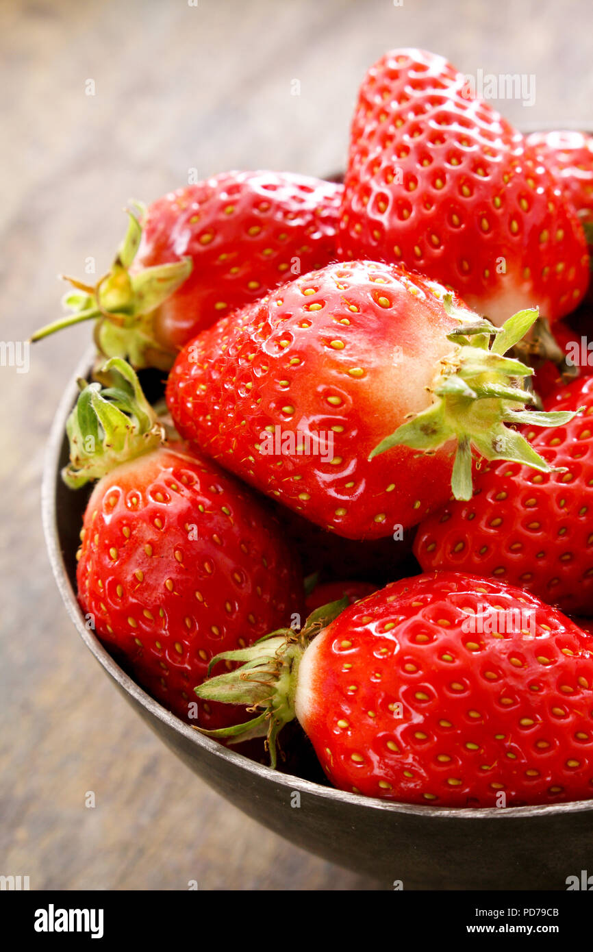 frisches Obst Erdbeeren Stockfoto