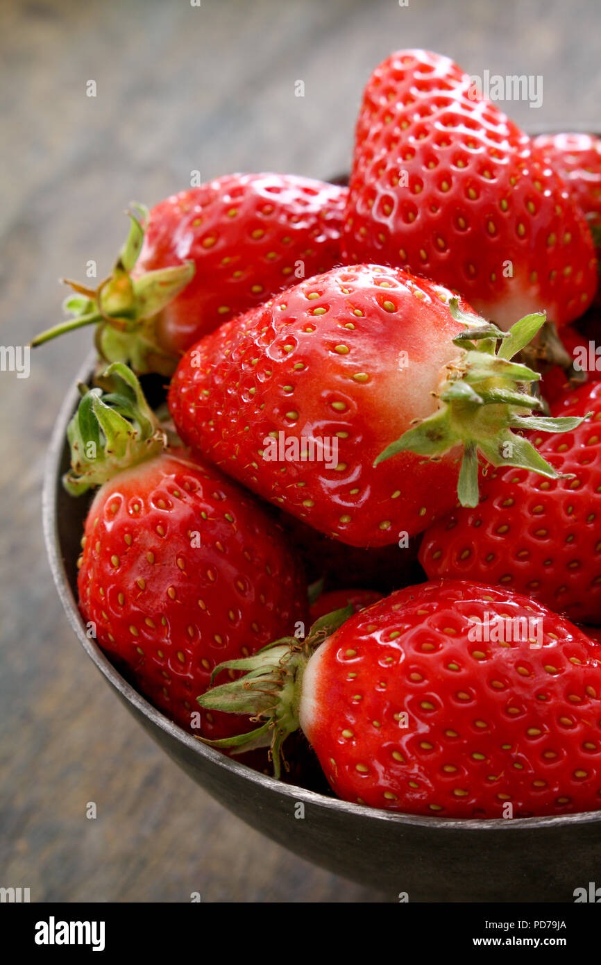 frisches Obst Erdbeeren Stockfoto