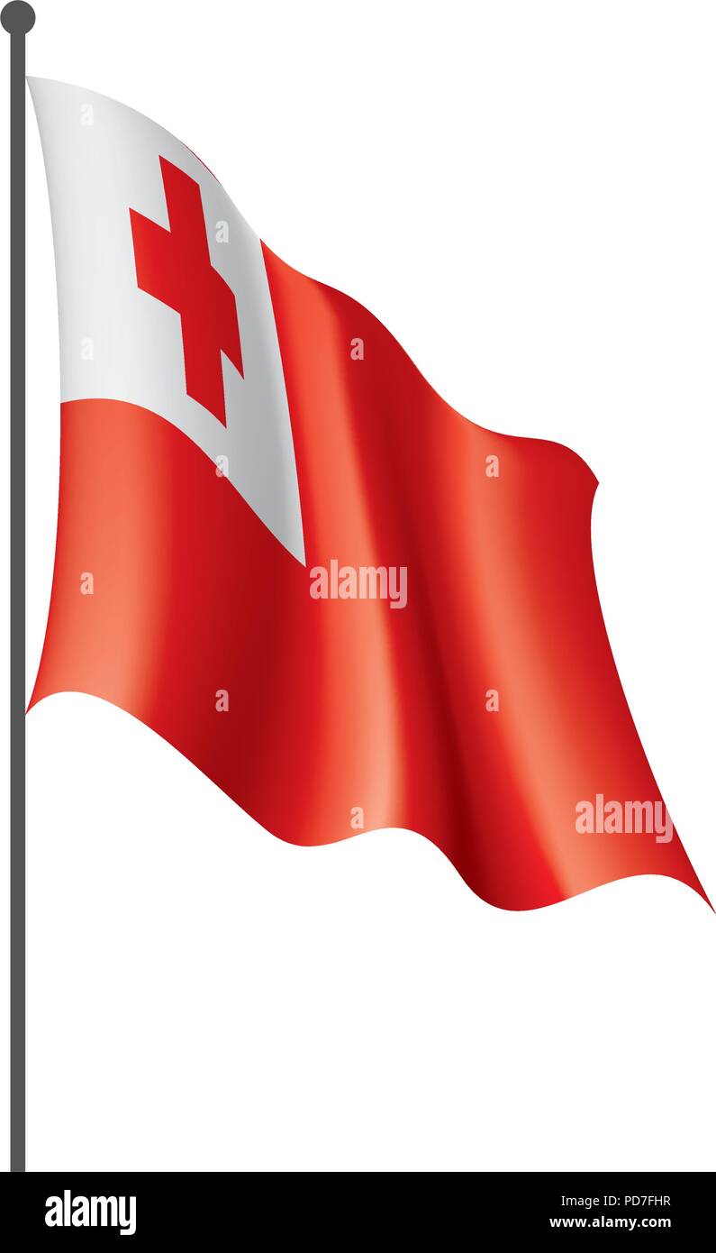 Tonga Flagge, Vektor, Abbildung Stock Vektor