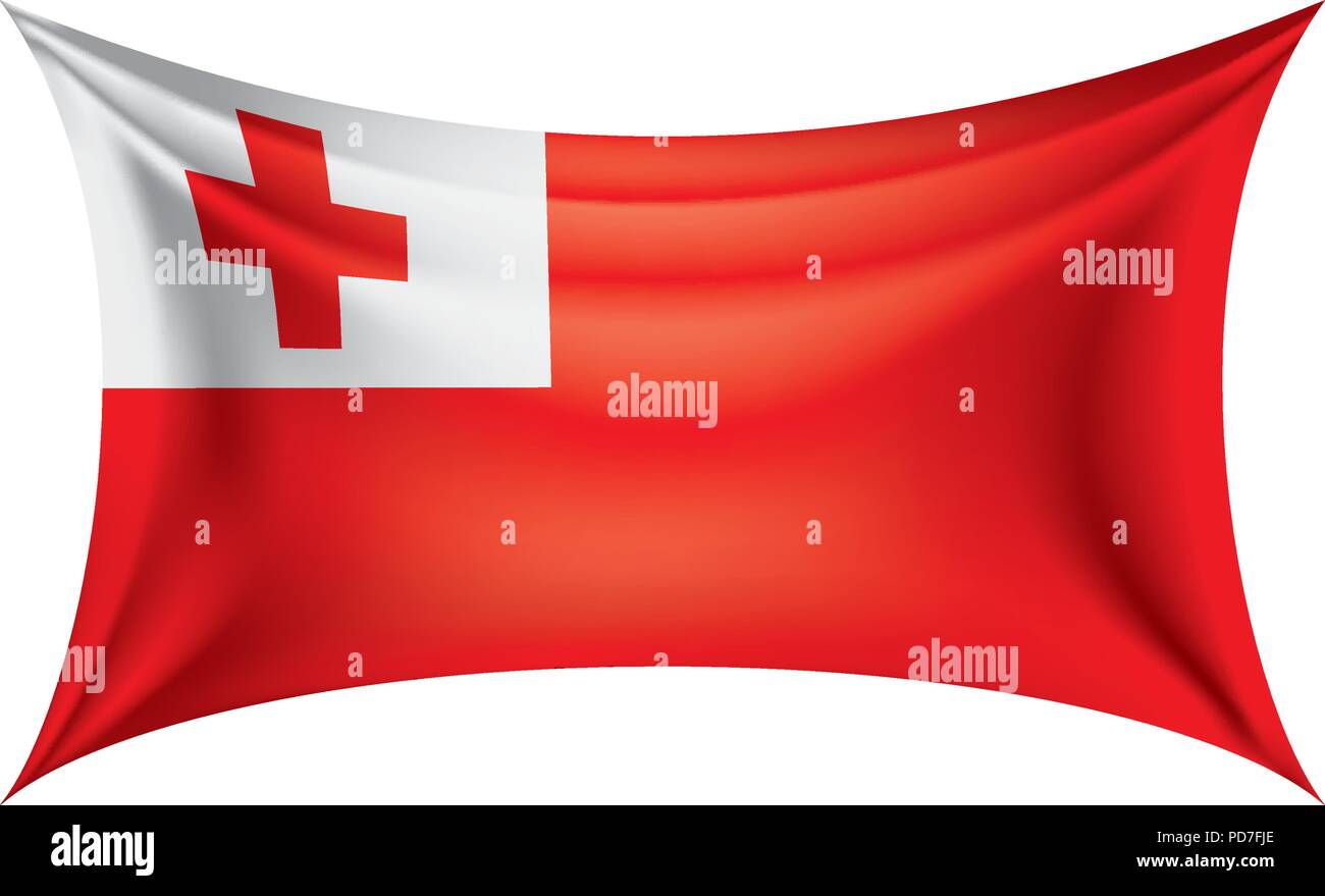 Tonga Flagge, Vektor, Abbildung Stock Vektor