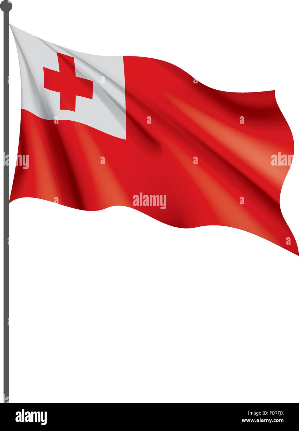 Tonga Flagge, Vektor, Abbildung Stock Vektor