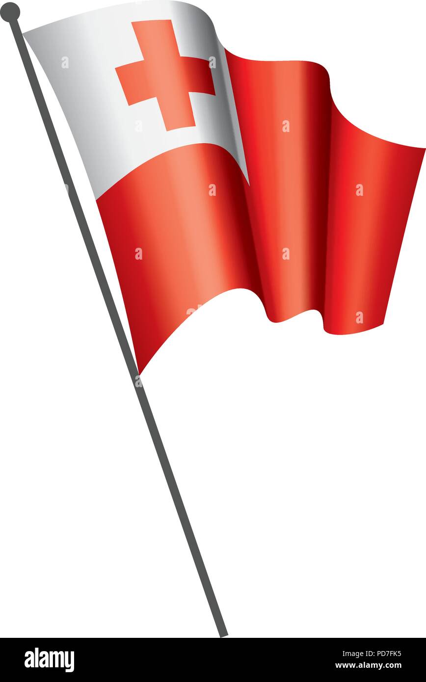 Tonga Flagge, Vektor, Abbildung Stock Vektor