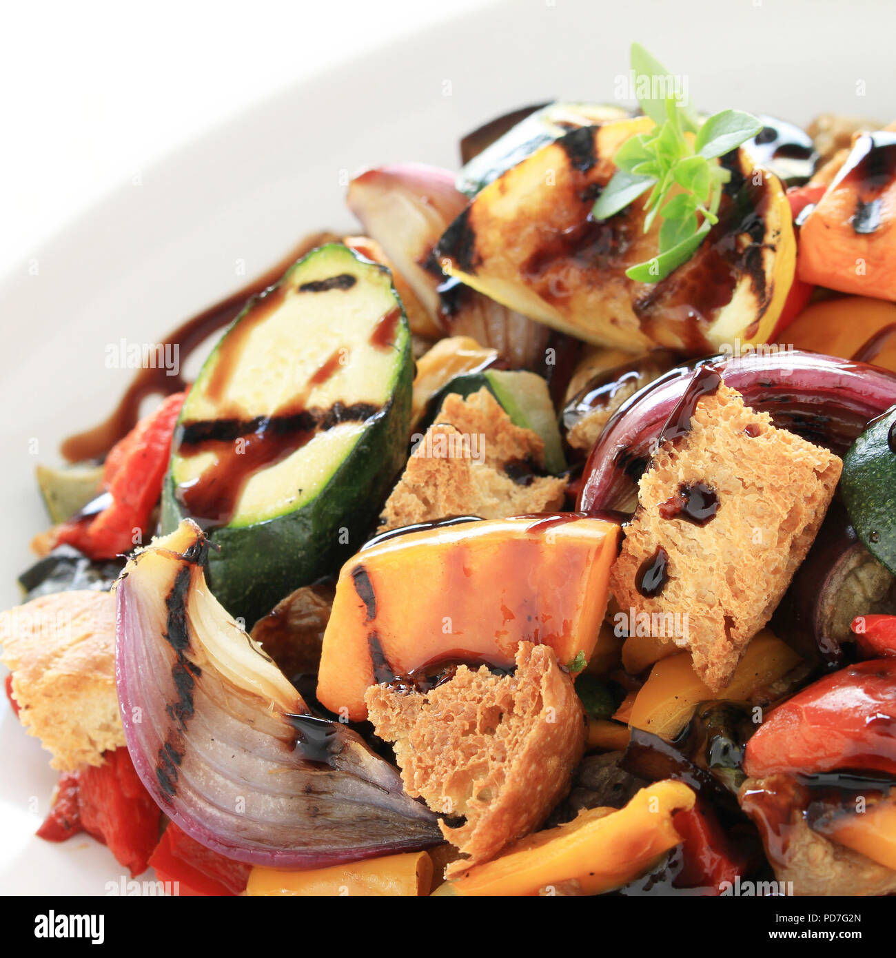 Gesunde char gegrilltes Gemüse Tellergericht Stockfoto