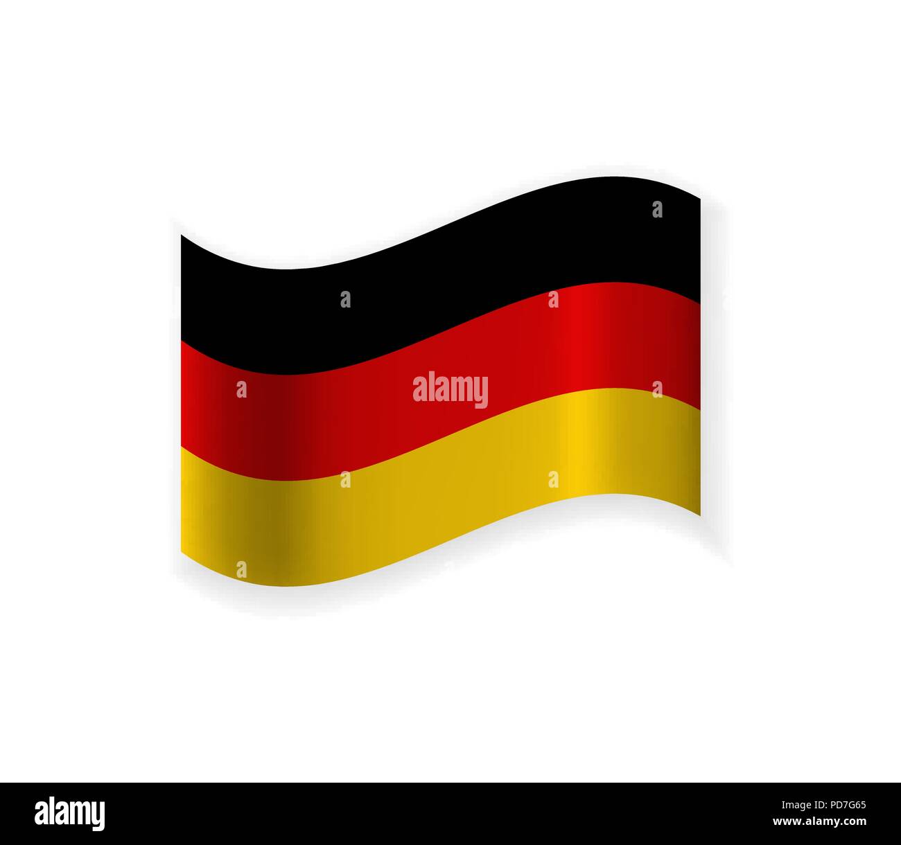 Flagge Deutschlands. Land in Westeuropa. Vector Illustration. Zeichen der Nation Stock Vektor