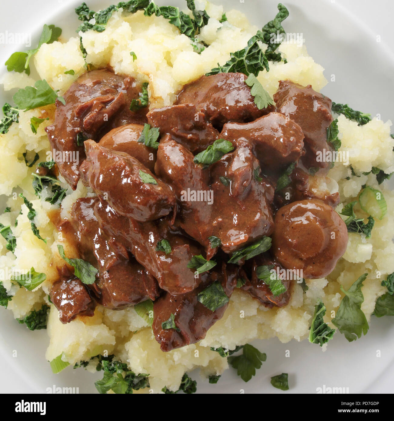 Traditionelle Rinderragout mit Colcannon Kartoffeln Stockfotografie - Alamy