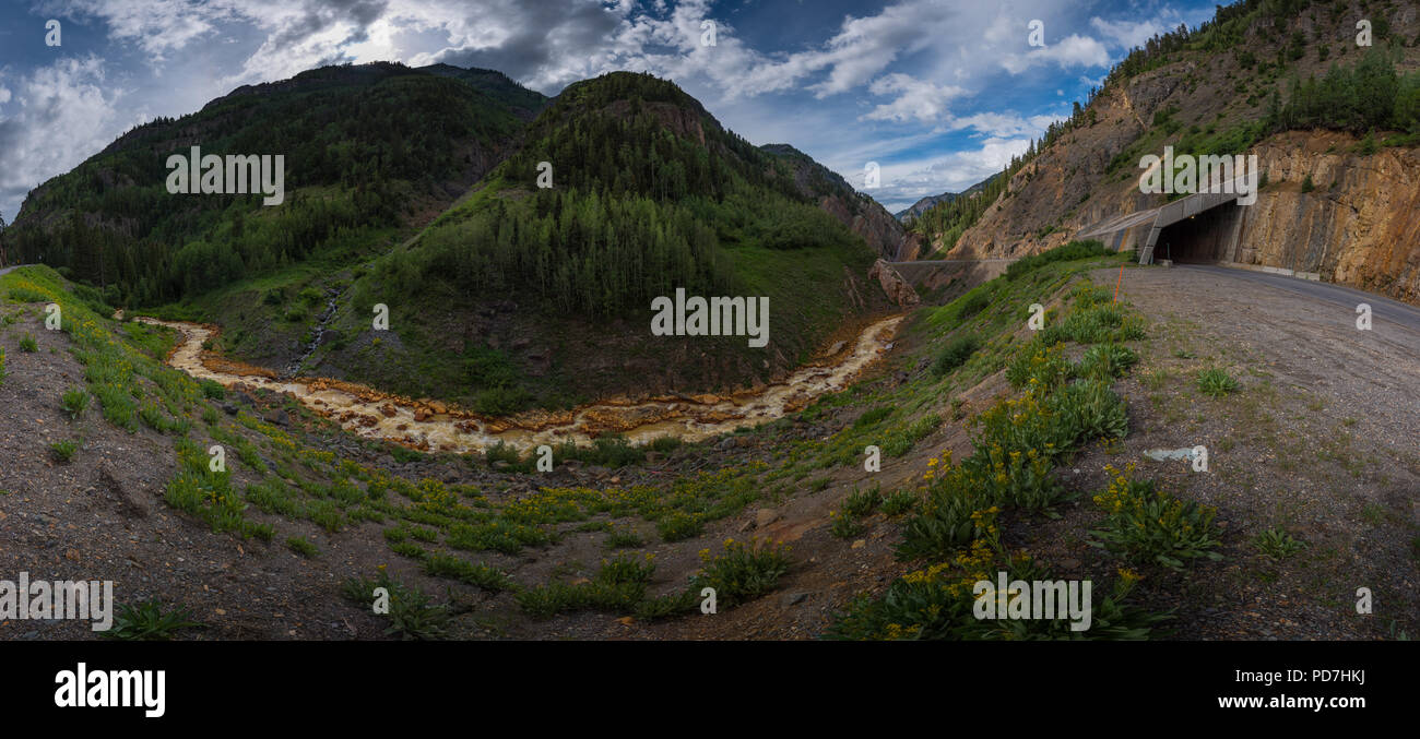 Bear Creek Tunnel und Million Dollar Highway 550 Kolorado USA Stockfoto