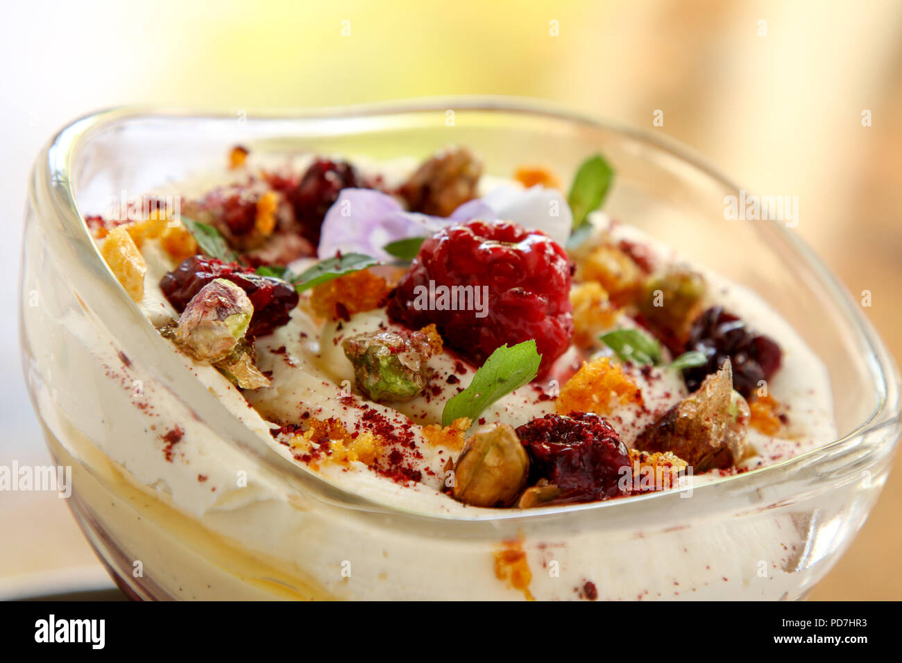 Traditionelle englische Kleinigkeit Dessert Stockfoto