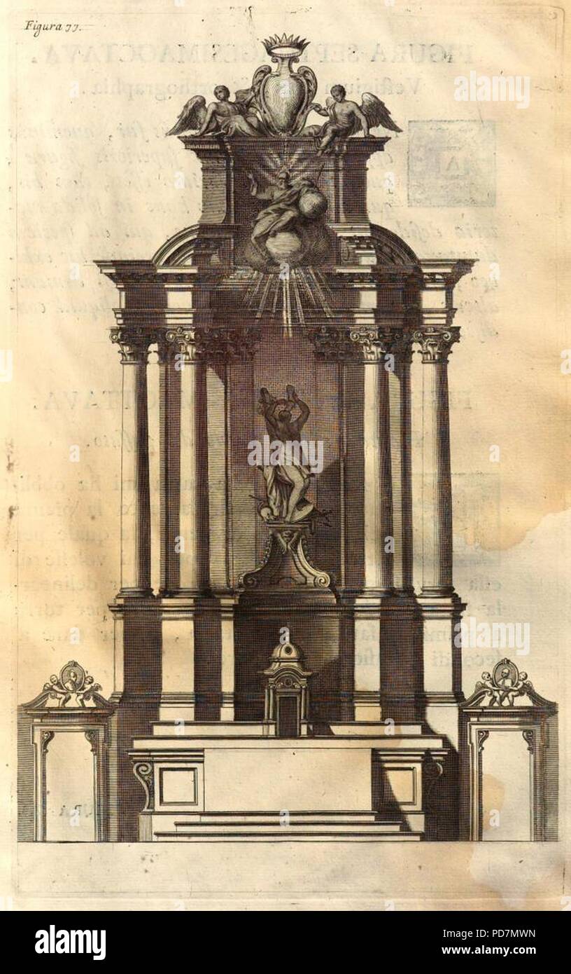 Andrea Pozzo - Altar de São Sebastião, Verona. Stockfoto