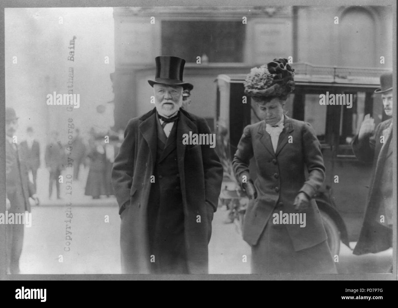 Andrew Carnegie und Frau, drei Viertel Portrait, im Alter Stockfoto