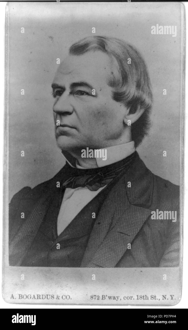 Andrew Johnson, Brustbild, nach links) - A. Bogardus & Co., 872B'Way, Cor. 18 St., N.Y Stockfoto