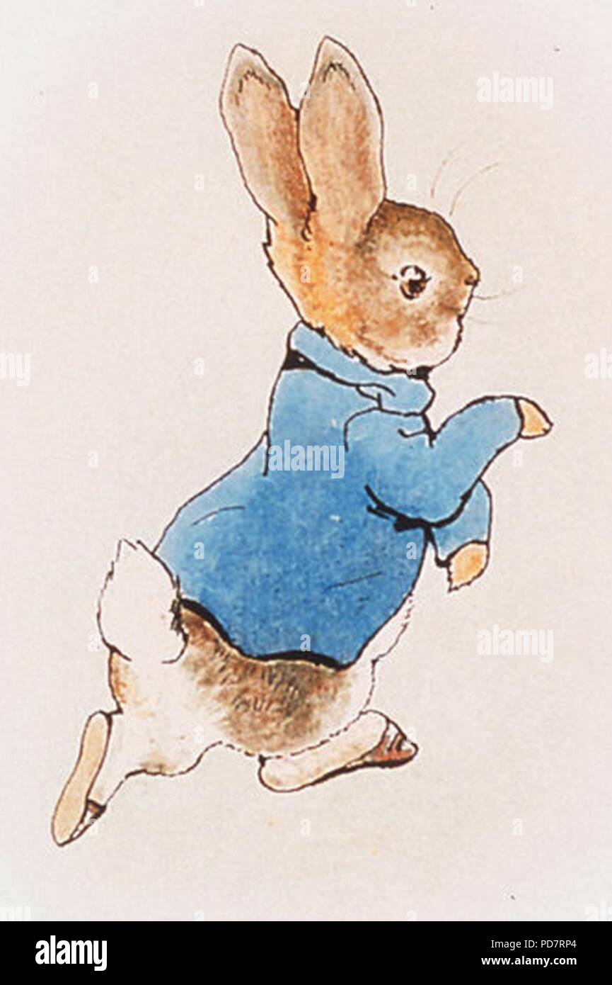 - An-Original Illustration-Of - Peter-Rabbit - Ab-5894-Author-Beatrix-Potter. Stockfoto