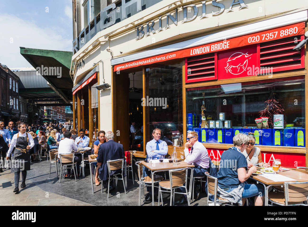 England, London, Southwark, London Bridge City, Borough Markt, Brindisa Restaurant Stockfoto