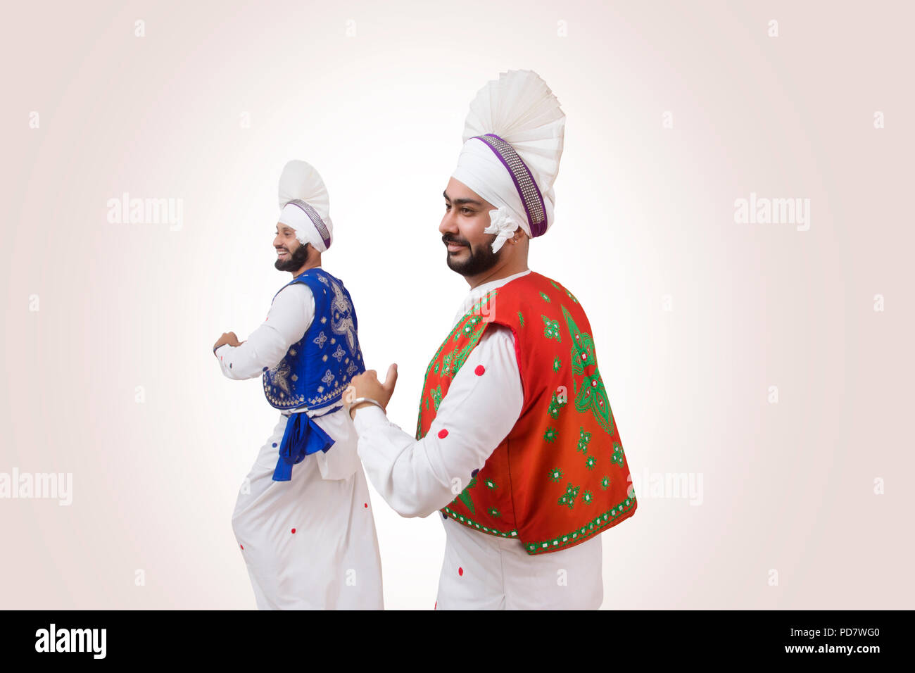 Sikh Männer tanzen Stockfoto