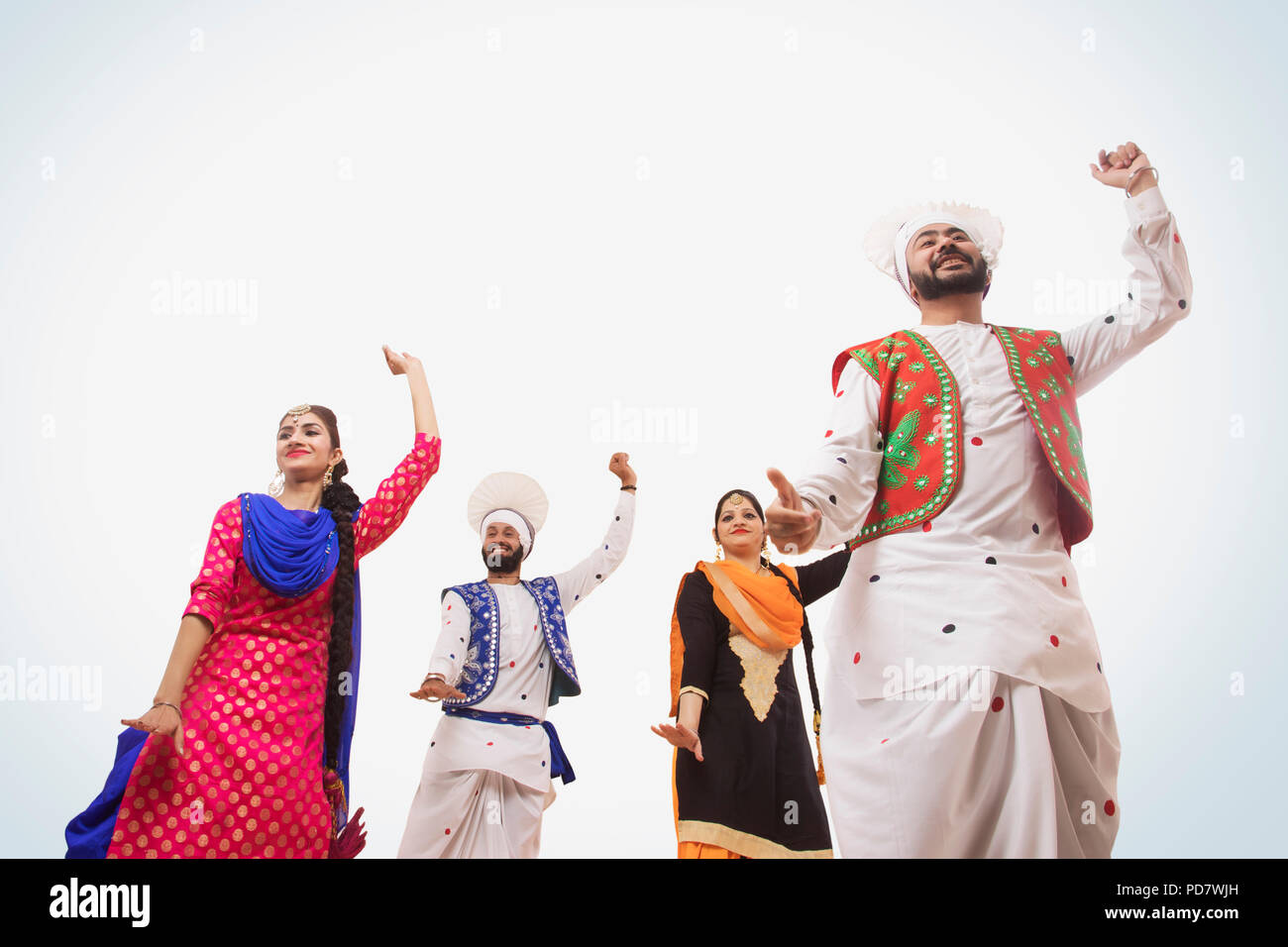 Sikh Menschen tanzen Stockfoto